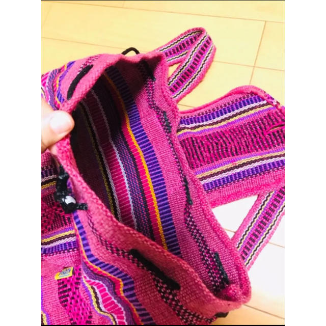 リュック☆ボヘミアン メキシカン　ピンク レディースのバッグ(リュック/バックパック)の商品写真