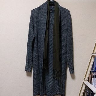 テットオム(TETE HOMME)のメンズテットオム　ロングカーディガンとマフラーセット(カーディガン)