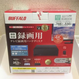 バッファロー(Buffalo)の(新品・未使用 )外付けハードディスク 6TB HD-LDS6.0U3-BA(PCパーツ)