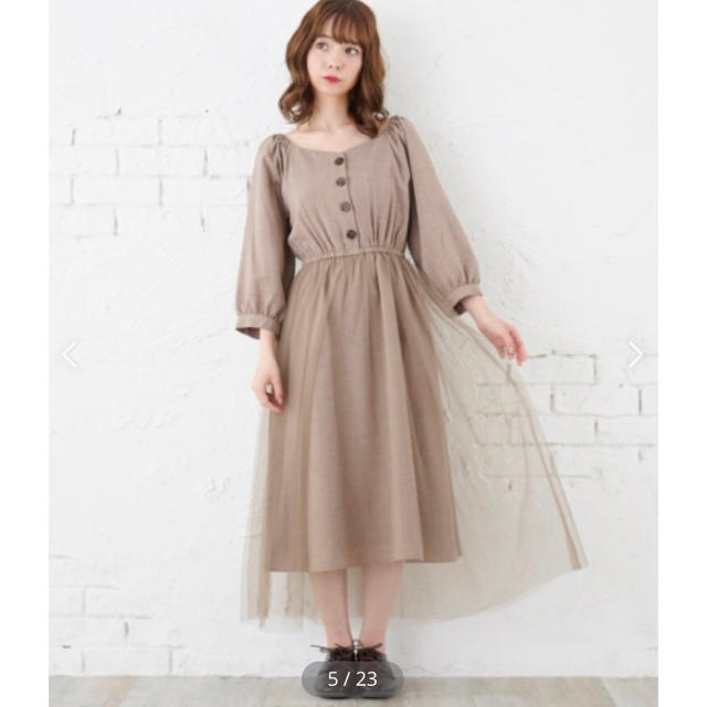 MAJESTIC LEGON(マジェスティックレゴン)のチュールワンピ キッズ/ベビー/マタニティのキッズ服女の子用(90cm~)(ワンピース)の商品写真