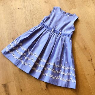 クミキョク(kumikyoku（組曲）)の新品 組曲 ワンピース 130 紫 フォーマル 可愛い 花柄刺繍(ワンピース)