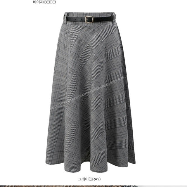 GOGOSING(ゴゴシング)のチェック ロングスカート レディースのスカート(ひざ丈スカート)の商品写真