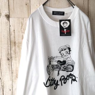 激レア 新品 betty boop ベティ ロンT 長袖 Tシャツ 90s XL(Tシャツ/カットソー(七分/長袖))