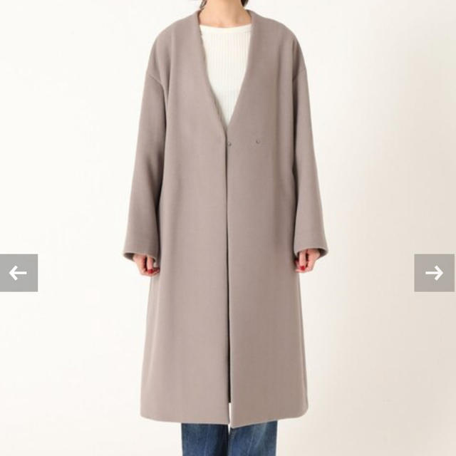 IENA MANTECO ノーカラーコート グレー | www.jarussi.com.br