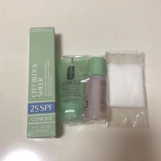 クリニーク(CLINIQUE)の【新品】CLINIQUE シティブロックシアー SPF25 ミニサンプル付き(化粧下地)