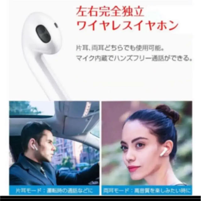 【Bluetoothイヤフォン I9s-tws】ブルートゥースイヤホン スマホ/家電/カメラのオーディオ機器(ヘッドフォン/イヤフォン)の商品写真