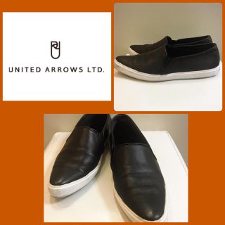 ユナイテッドアローズ(UNITED ARROWS)のユナイテッドアローズ  ブラックレザー  スニーカー(スニーカー)