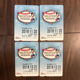 ディズニー(Disney)のディズニー リゾートライン 2day pass 未使用(遊園地/テーマパーク)