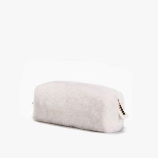 ザラホーム(ZARA HOME)の新品 ZARA HOME ザラホーム ファー 化粧ポーチ ホワイト 白(ポーチ)