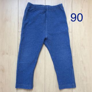 ユニクロ(UNIQLO)のユニクロ☆レギンス 10分丈 デニム ブルー 90(パンツ/スパッツ)