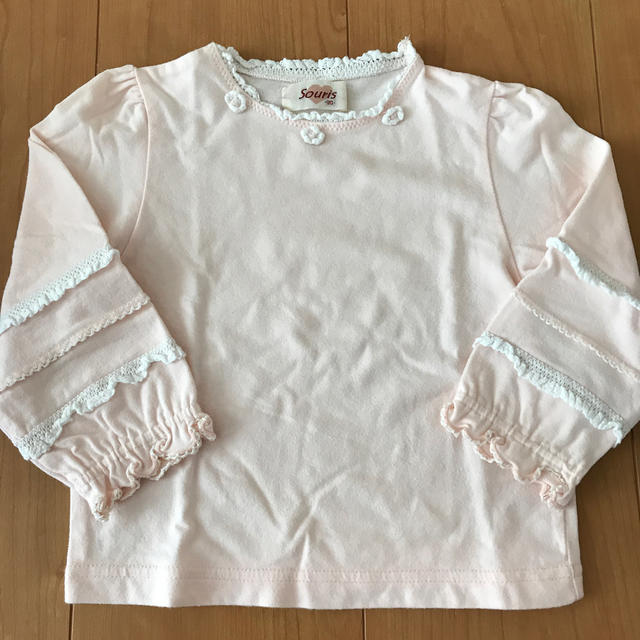 Souris(スーリー)のSouris☆長袖90 キッズ/ベビー/マタニティのキッズ服女の子用(90cm~)(Tシャツ/カットソー)の商品写真