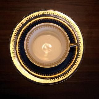 エインズレイ(Aynsley China)のアンティーク  エインズレイ  パウダーブルートリオ(グラス/カップ)