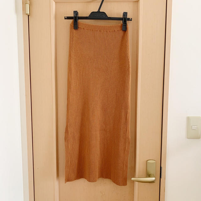 IENA(イエナ)のAURALEE ウールカシミア リブタイトスカート レディースのスカート(ひざ丈スカート)の商品写真