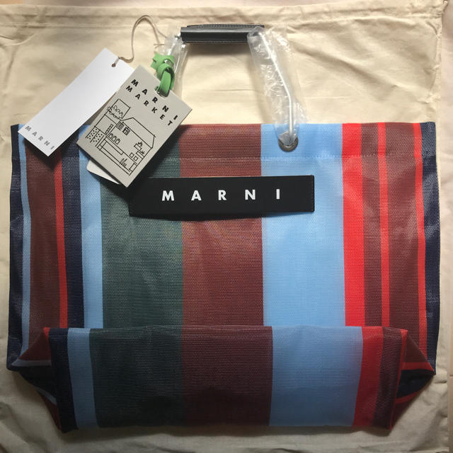 新品【MARNI FLOWER CAFE】ストライプバッグ