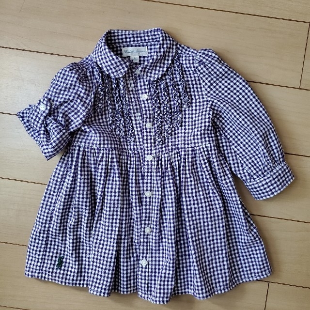 Ralph Lauren(ラルフローレン)のラルフローレン　6m ワンピース　紫 キッズ/ベビー/マタニティのベビー服(~85cm)(ワンピース)の商品写真