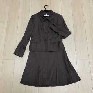 クレージュ(Courreges)のcourreges スーツ スカート  ジャケット チョコレート色(スーツ)