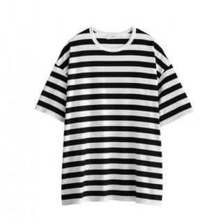 コモリ(COMOLI)のGraphpaper BORDER S/S TEE #WHITE/BLACK(Tシャツ/カットソー(半袖/袖なし))