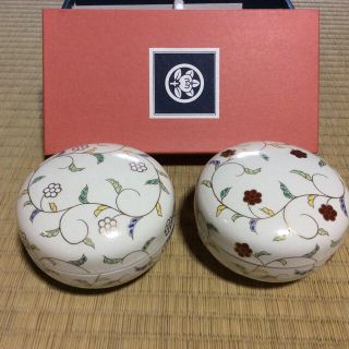 タチキチ(たち吉)の【新品】たつ吉 色唐草 蓋物　2個セット箱付き(食器)