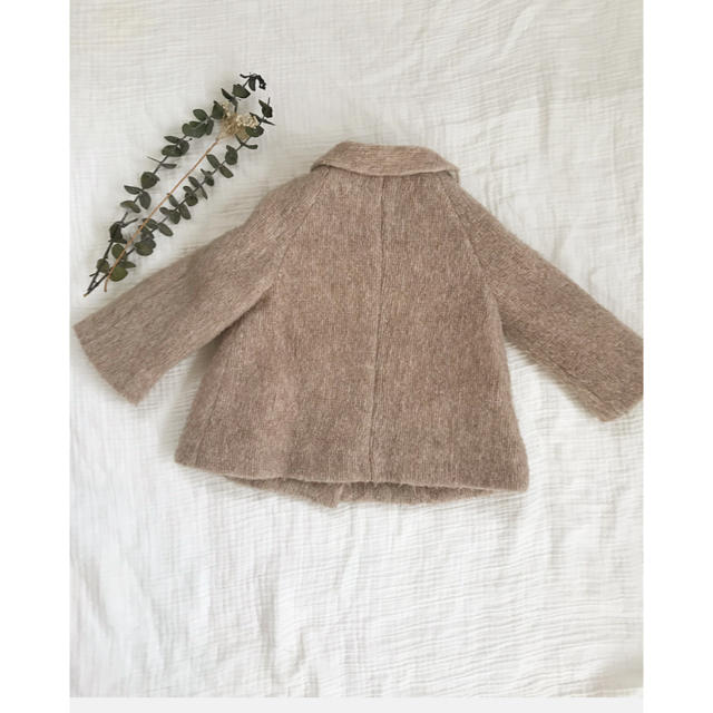 Bonpoint(ボンポワン)のzara babyシャギーコート ザラベビー  丸襟コート ベージュコート  キッズ/ベビー/マタニティのベビー服(~85cm)(ジャケット/コート)の商品写真