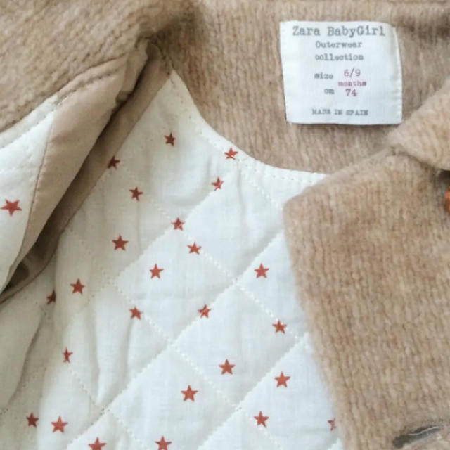 Bonpoint(ボンポワン)のzara babyシャギーコート ザラベビー  丸襟コート ベージュコート  キッズ/ベビー/マタニティのベビー服(~85cm)(ジャケット/コート)の商品写真