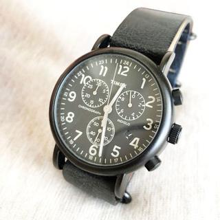 タイメックス(TIMEX)のTIMEX タイメックス ウィークエンダー クロノグラフ 40mm ブラック 黒(腕時計(アナログ))