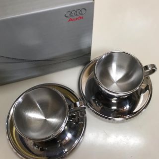 アウディ(AUDI)のアウディ★ノベルティーエスプレッソカップ&ソーサ2客セット(食器)