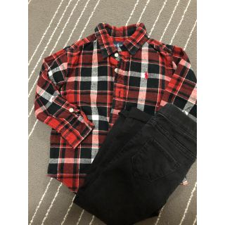 ラルフローレン(Ralph Lauren)のRalph Laurenネルシャツ / H&M スーパースキニー(ジャケット/上着)