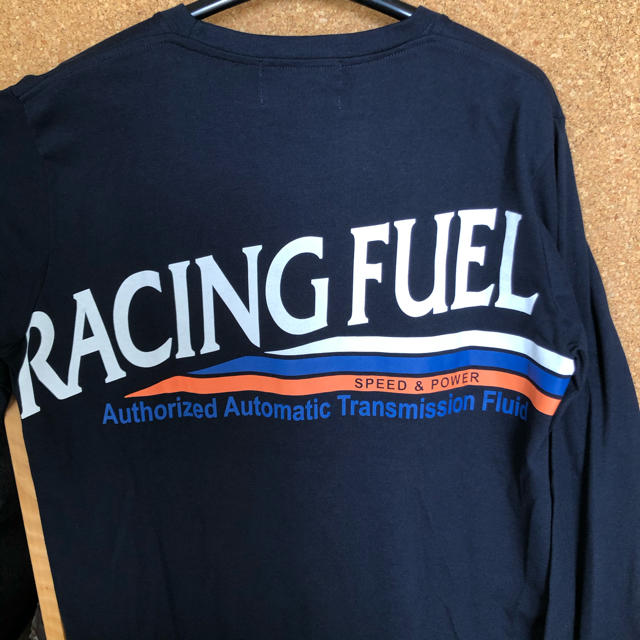 76 Lubricants(セブンティーシックスルブリカンツ)の【ユニオン76】オレンジラインが鮮やかな‼️メンズ Tシャツ（長袖）《LL》 メンズのトップス(Tシャツ/カットソー(七分/長袖))の商品写真