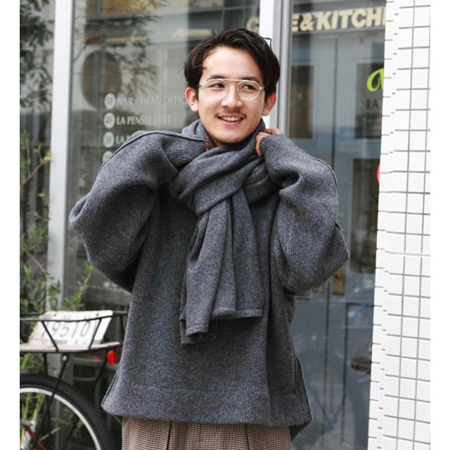 1LDK SELECT(ワンエルディーケーセレクト)のYOKE ALPACA WOOL LONG STOLE メンズのファッション小物(ストール)の商品写真