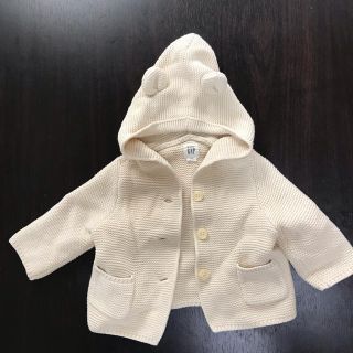 ベビーギャップ(babyGAP)のベビーギャップ くまみみカーディガン ６０センチ(カーディガン/ボレロ)