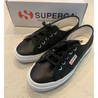 スペルガ(SUPERGA)のSUPERGA  黒ラメ38  24cm(スニーカー)