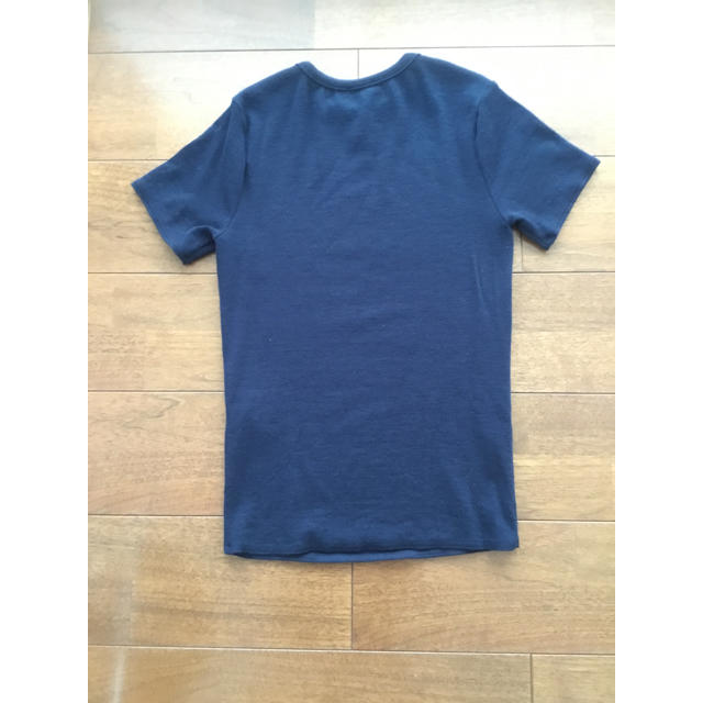 ENFOLD(エンフォルド)のエンフォルド ウールTシャツ ネイビー  レディースのトップス(Tシャツ(半袖/袖なし))の商品写真