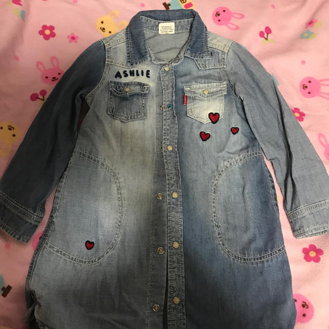 F.O.KIDS(エフオーキッズ)のデニムワンピース キッズ/ベビー/マタニティのキッズ服女の子用(90cm~)(ワンピース)の商品写真