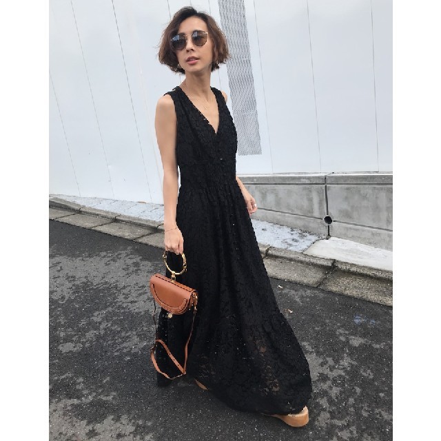 カラーブラックAmeri VINTAGE MEDI BACK CROSS DRESS