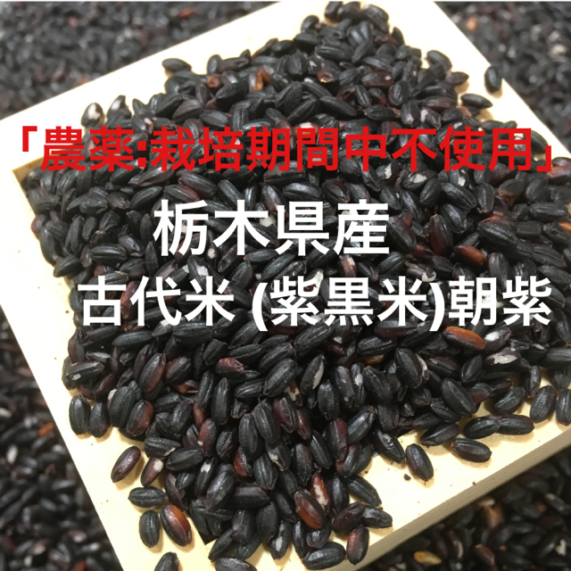 栃木県産 古代米(黒米) 900g 「農薬:栽培期間中不使用」 食品/飲料/酒の食品(米/穀物)の商品写真