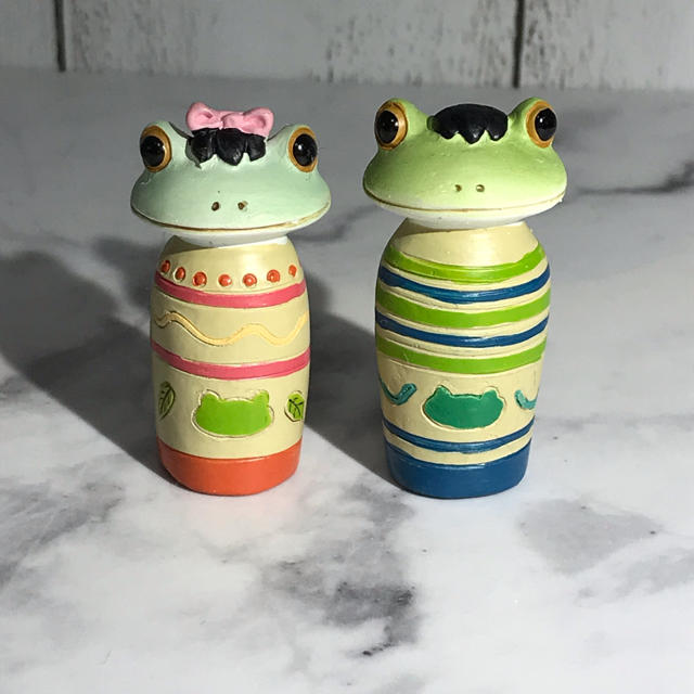 コポー こけし ペア カエル 置物の通販 by choco's shop|ラクマ