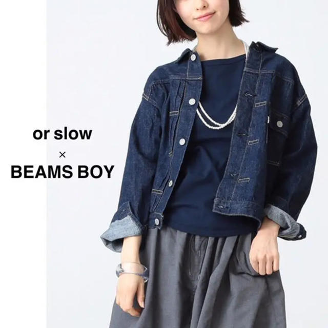 BEAMS BOY(ビームスボーイ)のオアスロウ（or slow）BEAMS BOY別注 Monroe Jacket レディースのジャケット/アウター(Gジャン/デニムジャケット)の商品写真