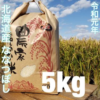 新米 北海道産 最高品質一等米ななつぼし  5キロ(米/穀物)