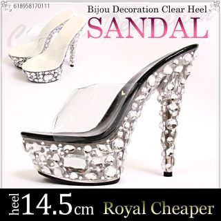 デイジーストア(dazzy store)の新品 royal cheaper  ストーン キラキラ ビジュー ハイヒール(ハイヒール/パンプス)