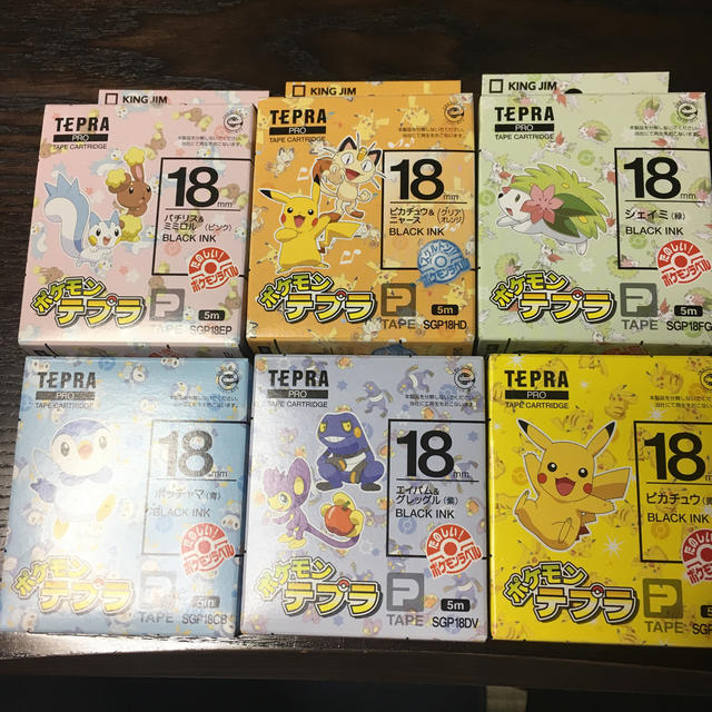 ポケモンテプラテープ18ミリ6本セット最終値下げ