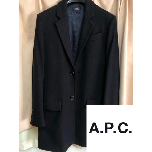 A.P.C(アーペーセー)の【A.P.C.】チェスターコート ネイビー メンズのジャケット/アウター(チェスターコート)の商品写真