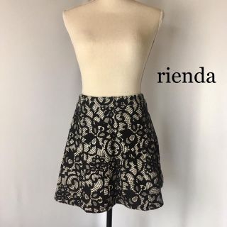 リエンダ(rienda)のrienda リエンダ 花柄 レース ミニスカート(ミニスカート)