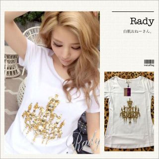 レディー(Rady)のRady♡GOLDシャンデリアＴシャツ(Tシャツ(半袖/袖なし))