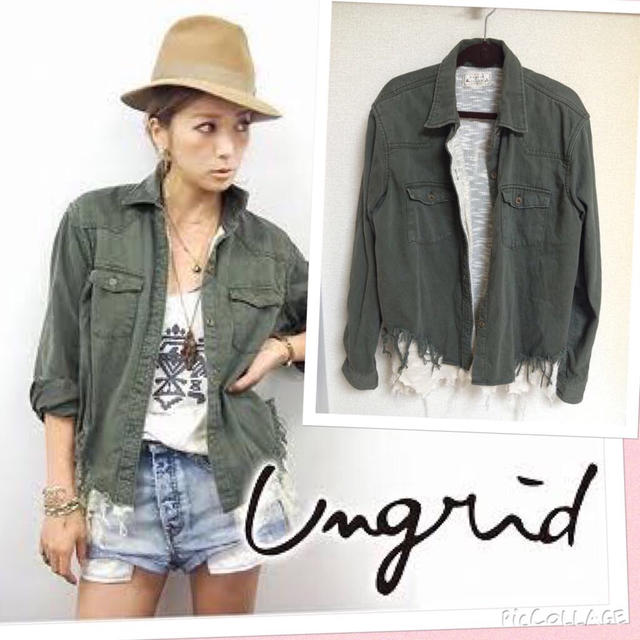 Ungrid(アングリッド)のアングリッド レイヤードミリタリーシャツ レディースのトップス(シャツ/ブラウス(長袖/七分))の商品写真