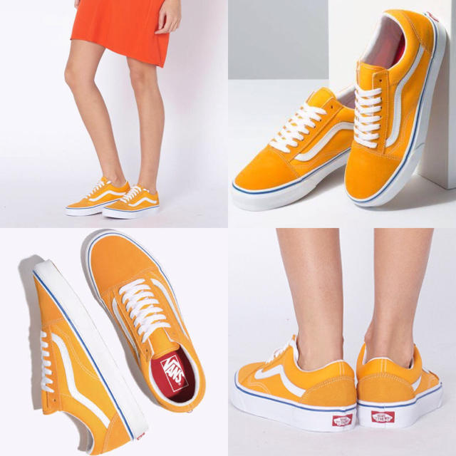 VANS(ヴァンズ)の限定品✨USA オールドスクール 24.5cm オレンジ 新品 レディースの靴/シューズ(スニーカー)の商品写真