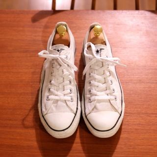 コンバース(CONVERSE)のコンバース　オールスター　ホワイト　ペイント　US8 26.5(スニーカー)