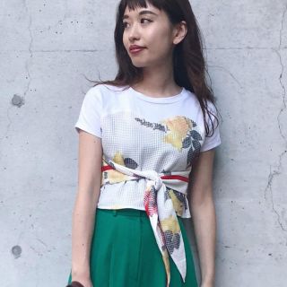 アメリヴィンテージ(Ameri VINTAGE)のアメリ MEDI MESH PRINT TEE(Tシャツ(半袖/袖なし))