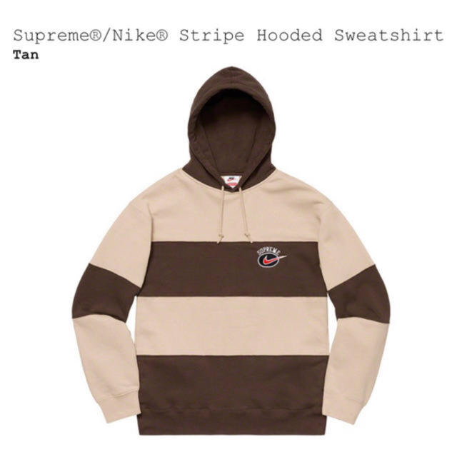 【Ｌ】Supreme NIKE Stripe Hooded Sweatshirt