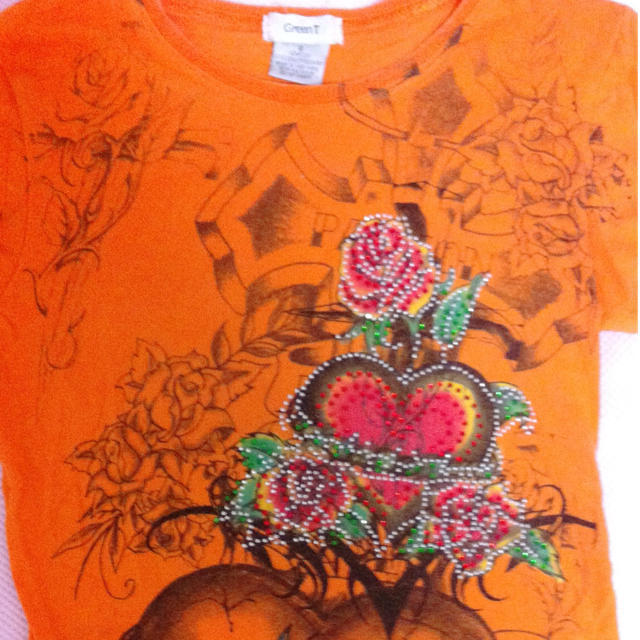 インポートオレンジTシャツ レディースのトップス(Tシャツ(半袖/袖なし))の商品写真