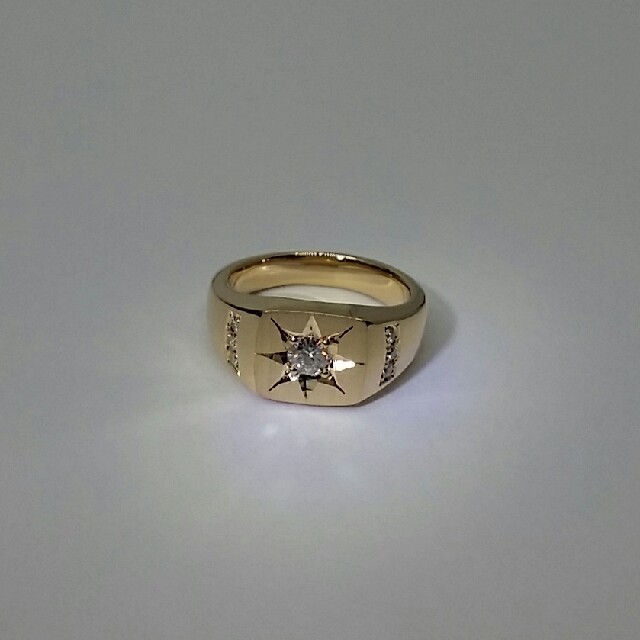 ご検討中 K18 ダイヤモンド付 指輪 新品 メンズのアクセサリー(リング(指輪))の商品写真